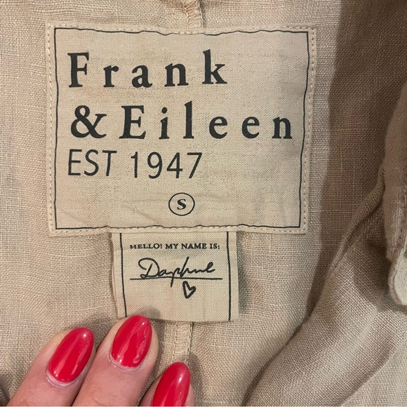 NWOT Frank & Eileen Daphne Popover Sleeveless Shirtdress In Sand Linen (tan) - Picture 9 of 9